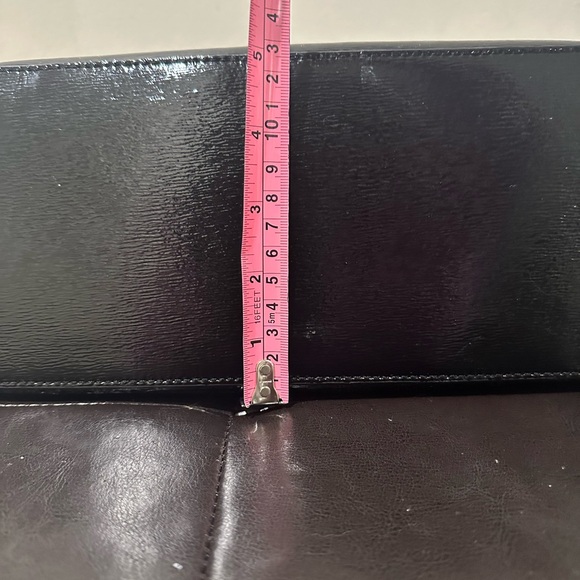 Black patent leather Kate Spade cross body satchel purse - Picture 6 of 8